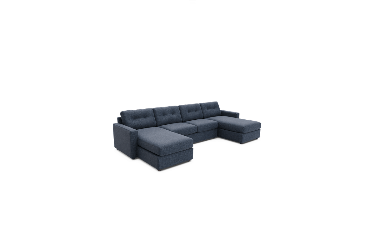 ModularOne Blue 4-Piece Sectional with Dual Chaise 4