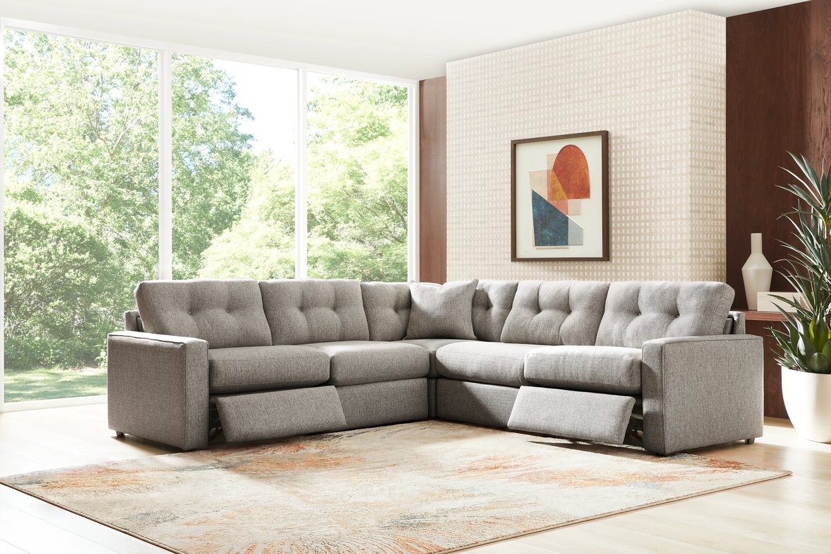 ModularOne Grey 5-Piece Power Reclining Sectional 1