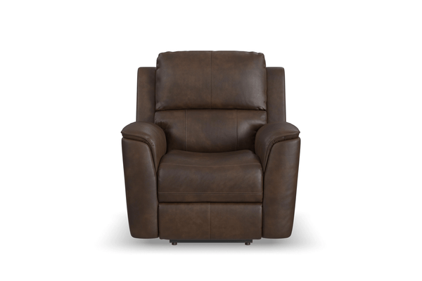 Landry Walnut Leather Triple Power Recliner