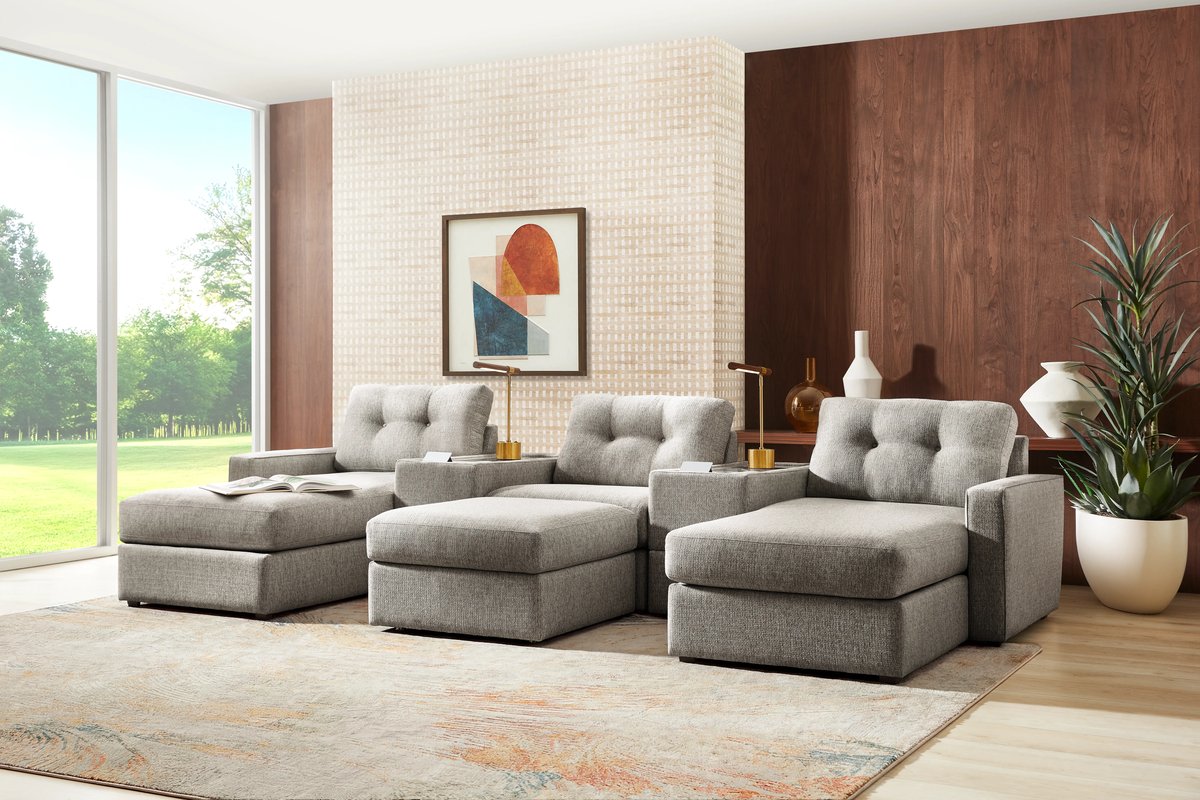 ModularOne Grey Bump Ottoman 8