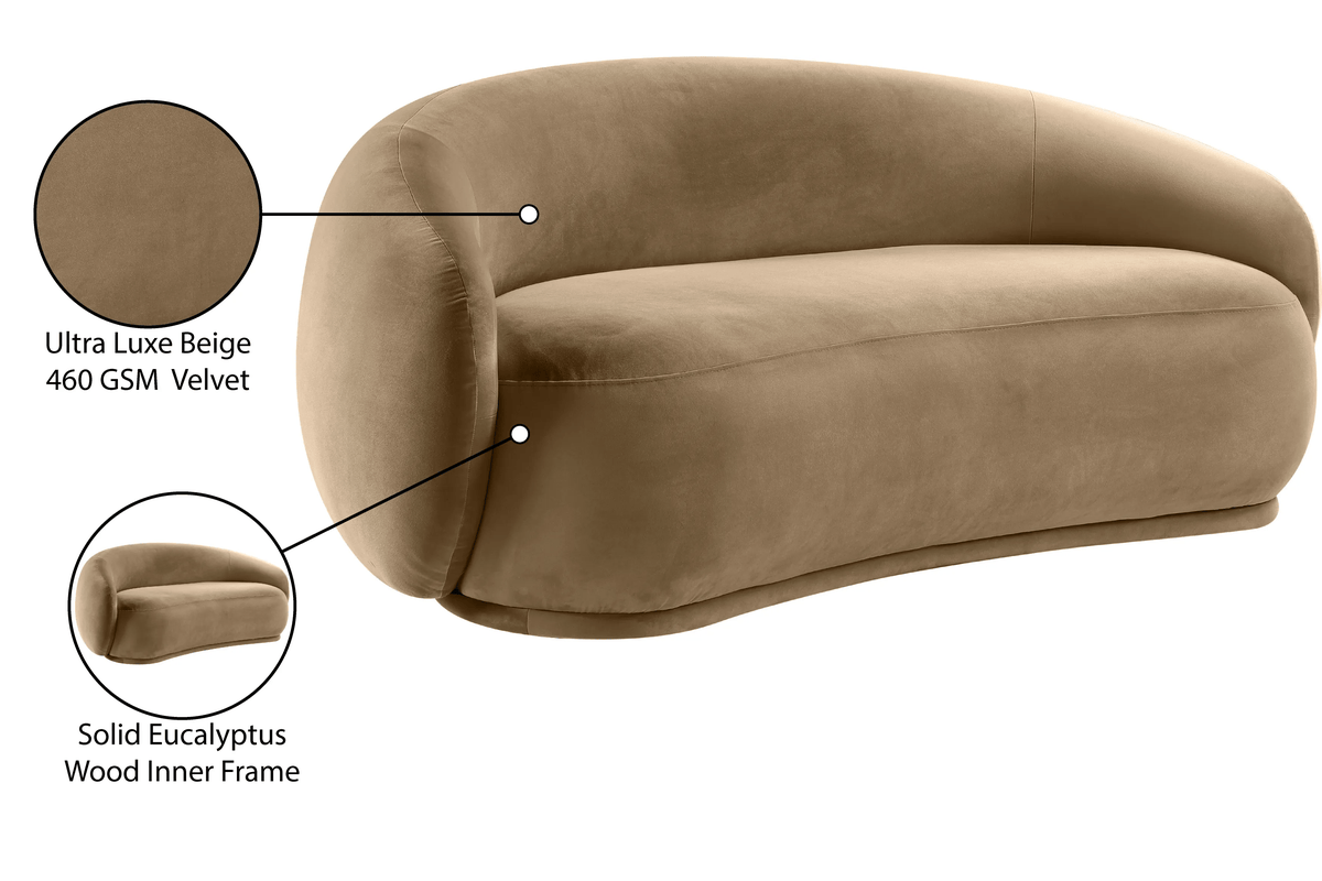 Solana Beige Loveseat 5