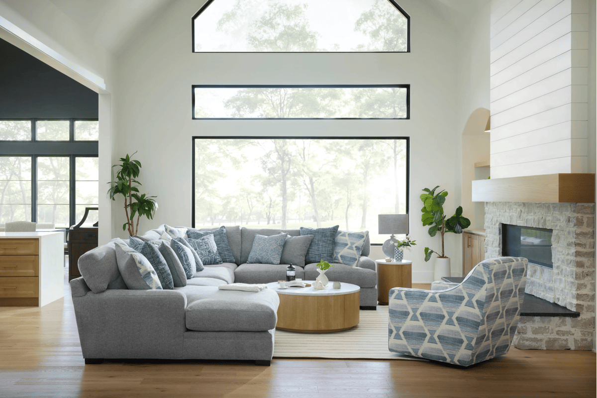 Bulova Silver 4-Piece Sectional with Left-Arm Facing Chaise  16