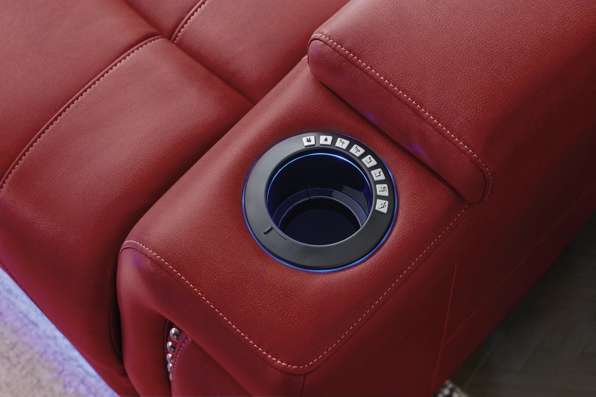Theory Red Triple Power Recliner 13