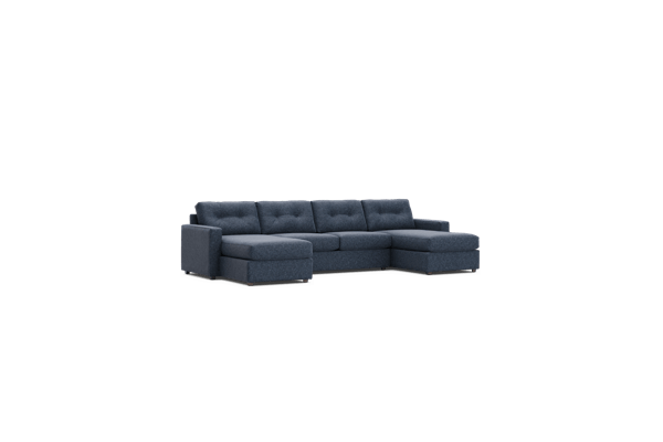 ModularOne Blue 4-Piece Sectional with Dual Chaise
