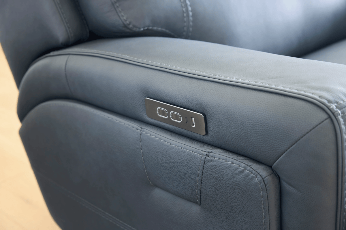 Element Navy Dual Power Reclining 7-Piece Console Sectional 22