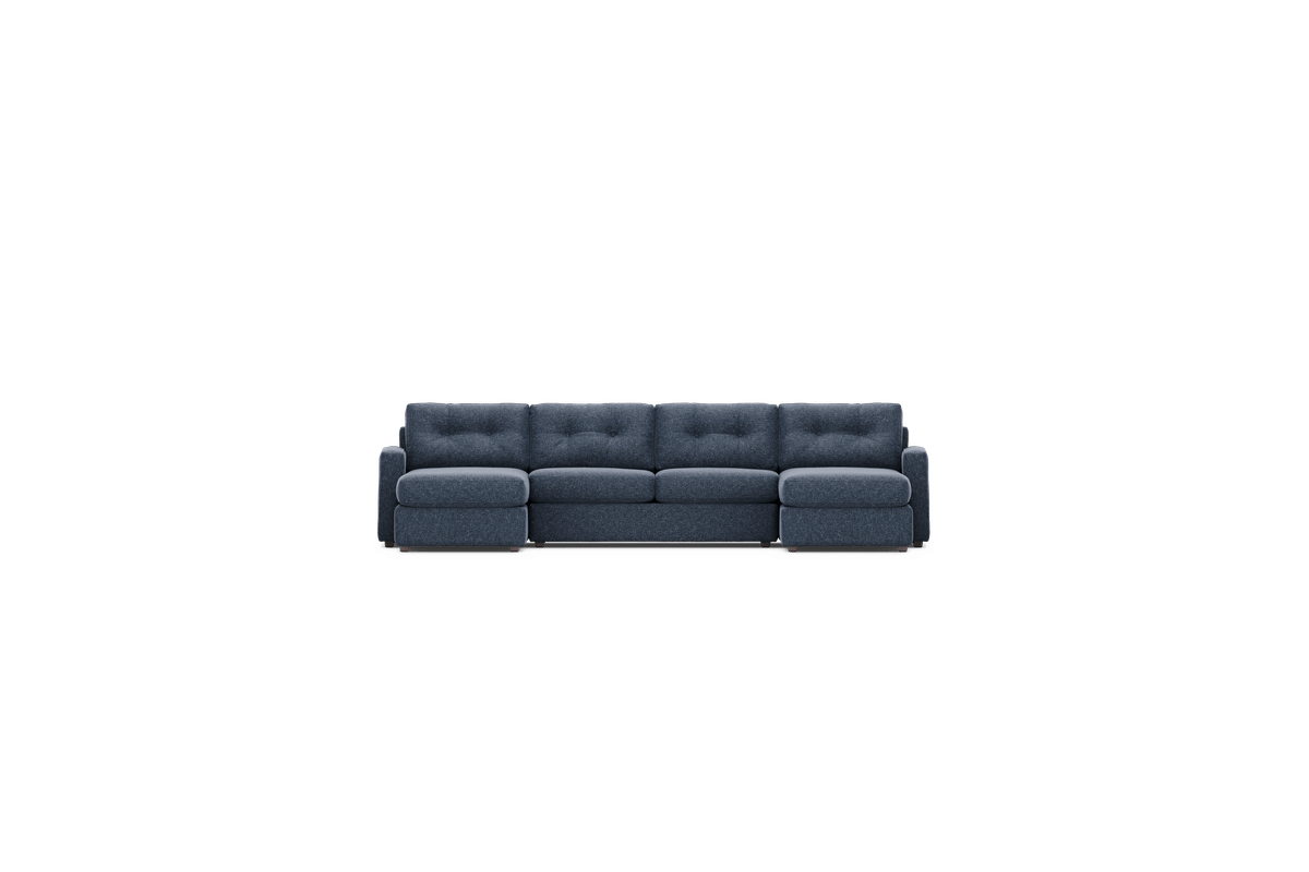 ModularOne Blue 4-Piece Sectional with Dual Chaise 5