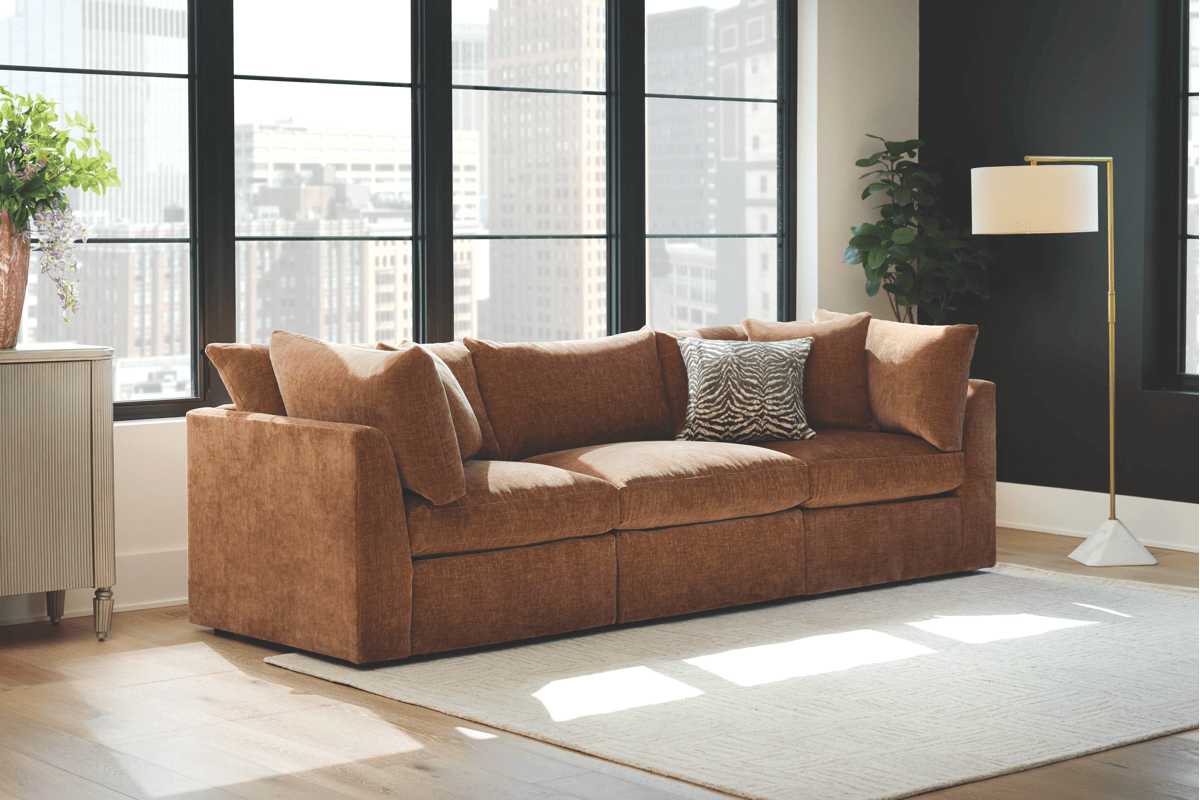 Zander Rust Sofa by Rowe 13