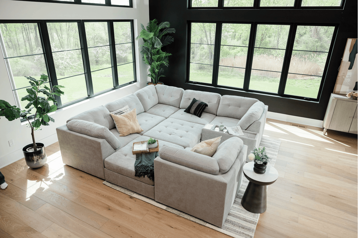 Rio Grey 8-Piece Sectional with Ottoman 1