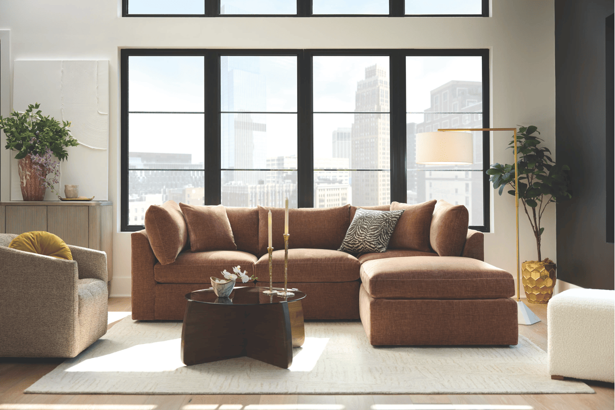 Zander Rust 4-Piece Sectional by Rowe 1
