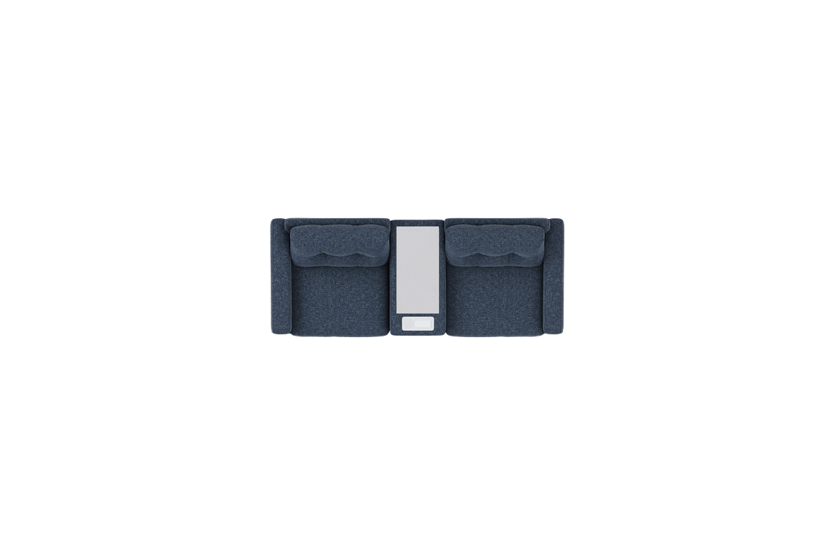 ModularOne Blue Power Reclining Loveseat with E-Console 2