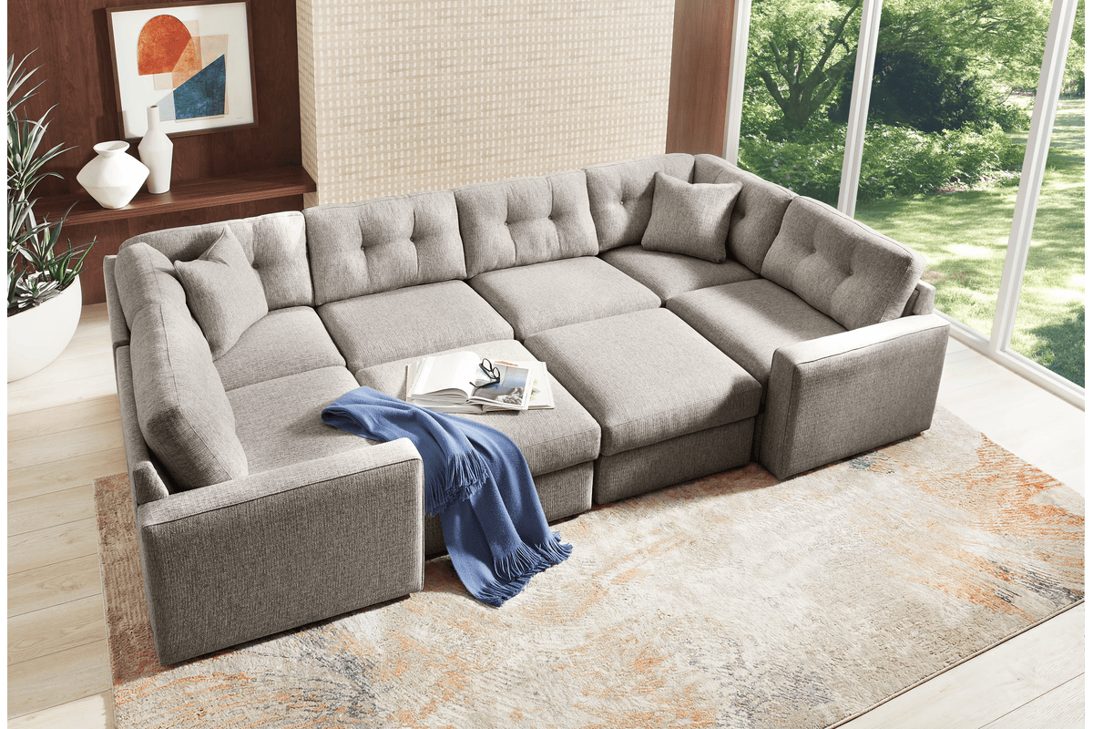 ModularOne Grey Bump Ottoman 9