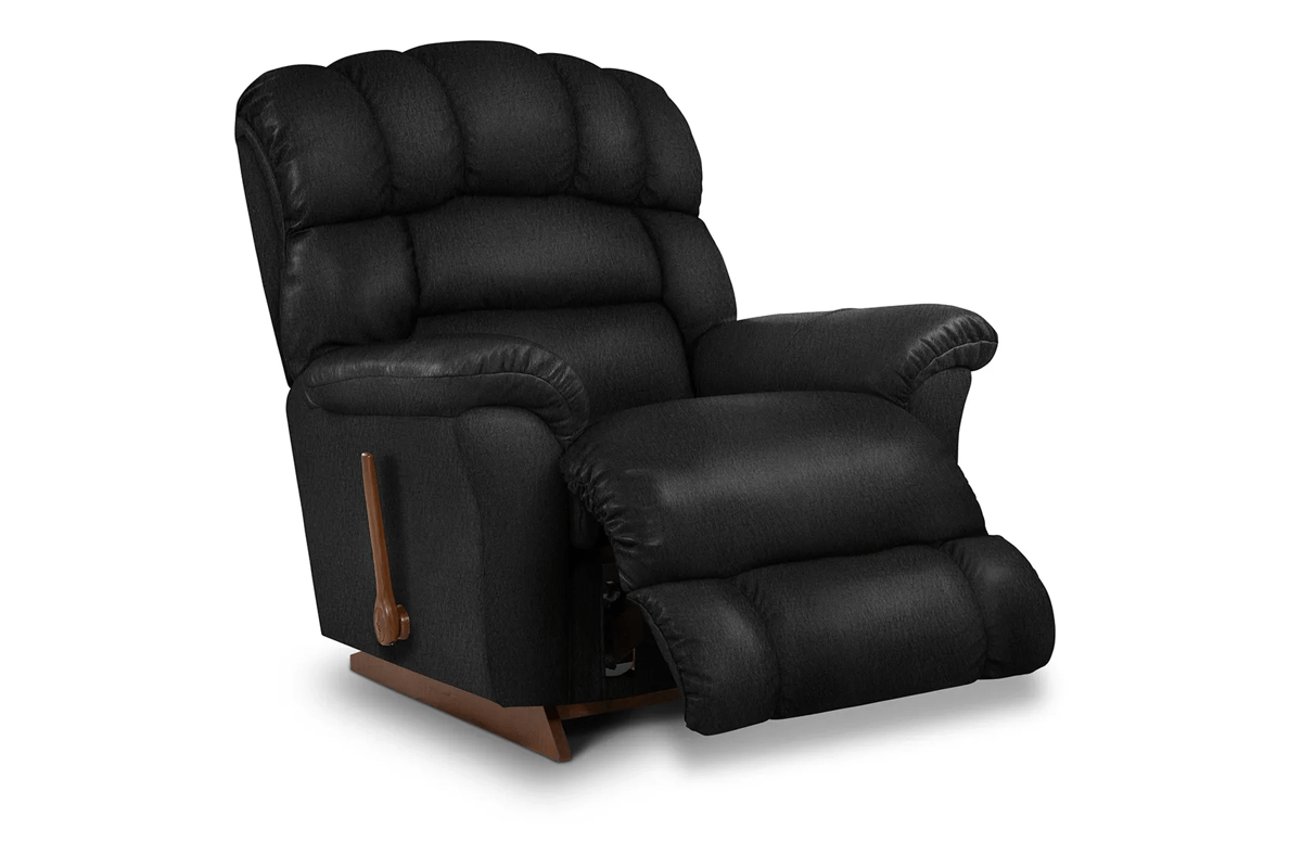Randell Black Leather Rocker Recliner La-Z-Boy by Shaquille O'neal