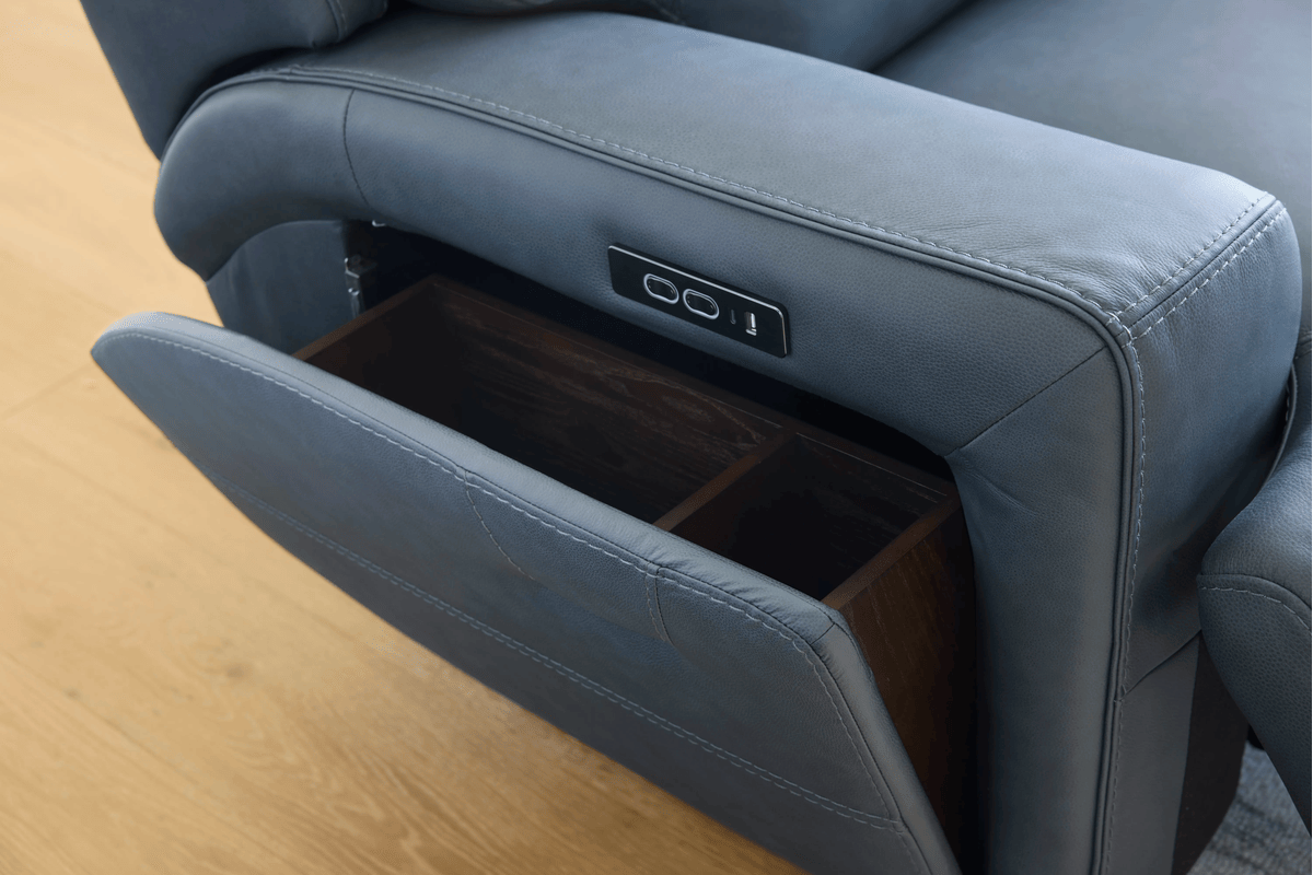 Element Navy Dual Power Reclining 7-Piece Console Sectional 19