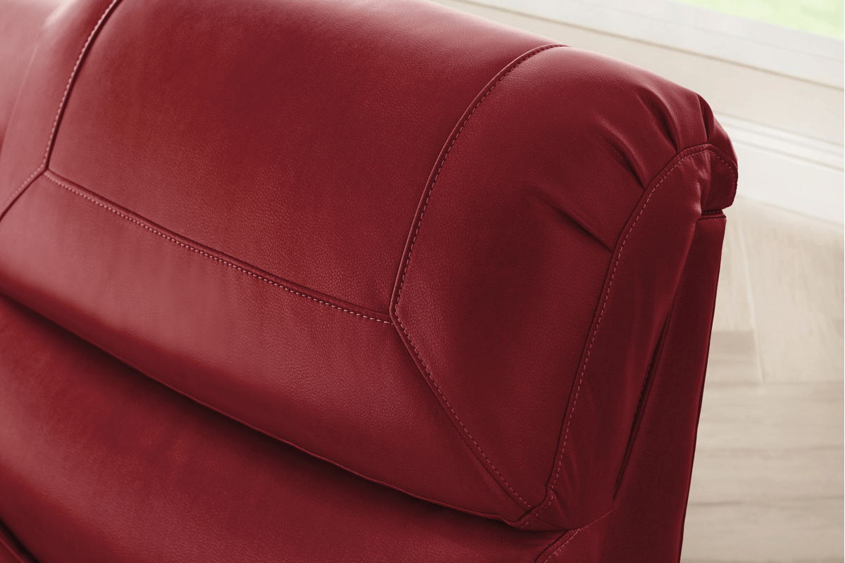 Theory Red Reclining Console Loveseat 17