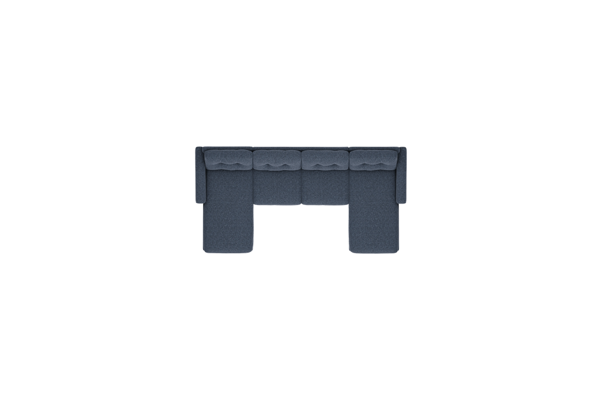 ModularOne Blue 4-Piece Sectional with Dual Chaise 3