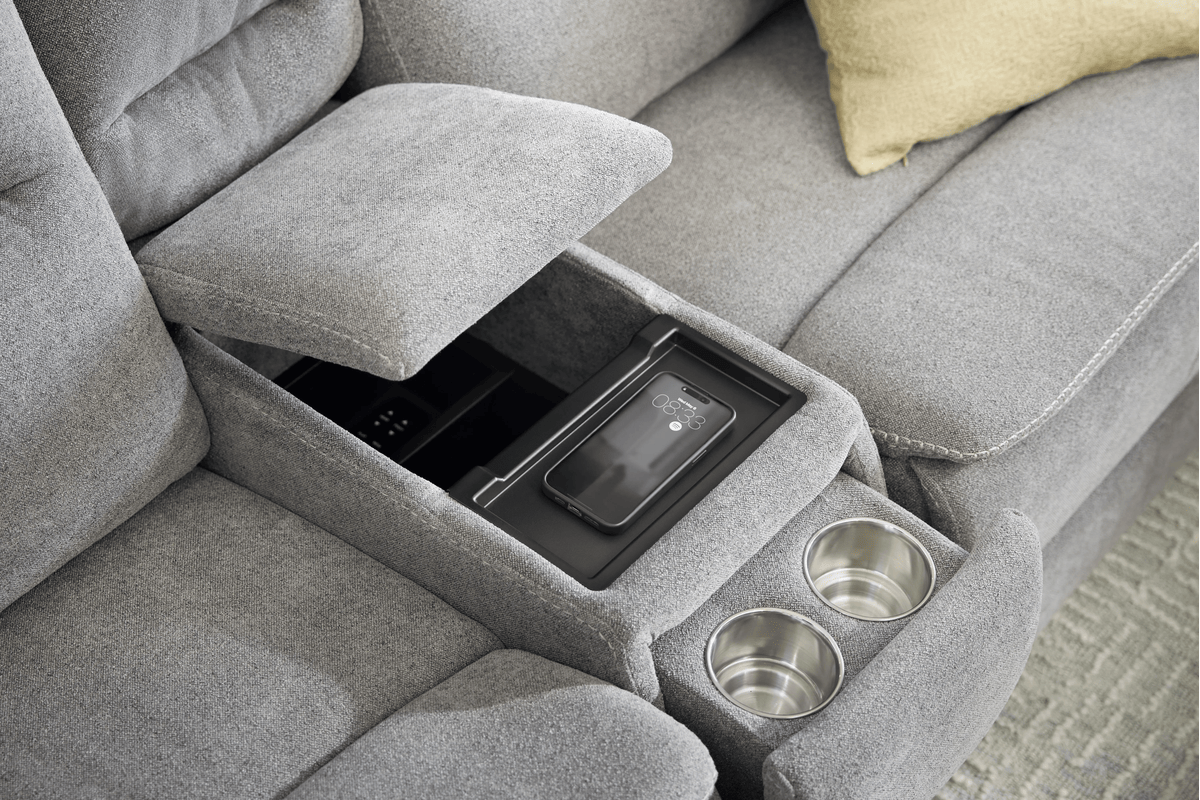 Vixen 7-Piece Triple Power Reclining Sectional with 3 Recliners 11