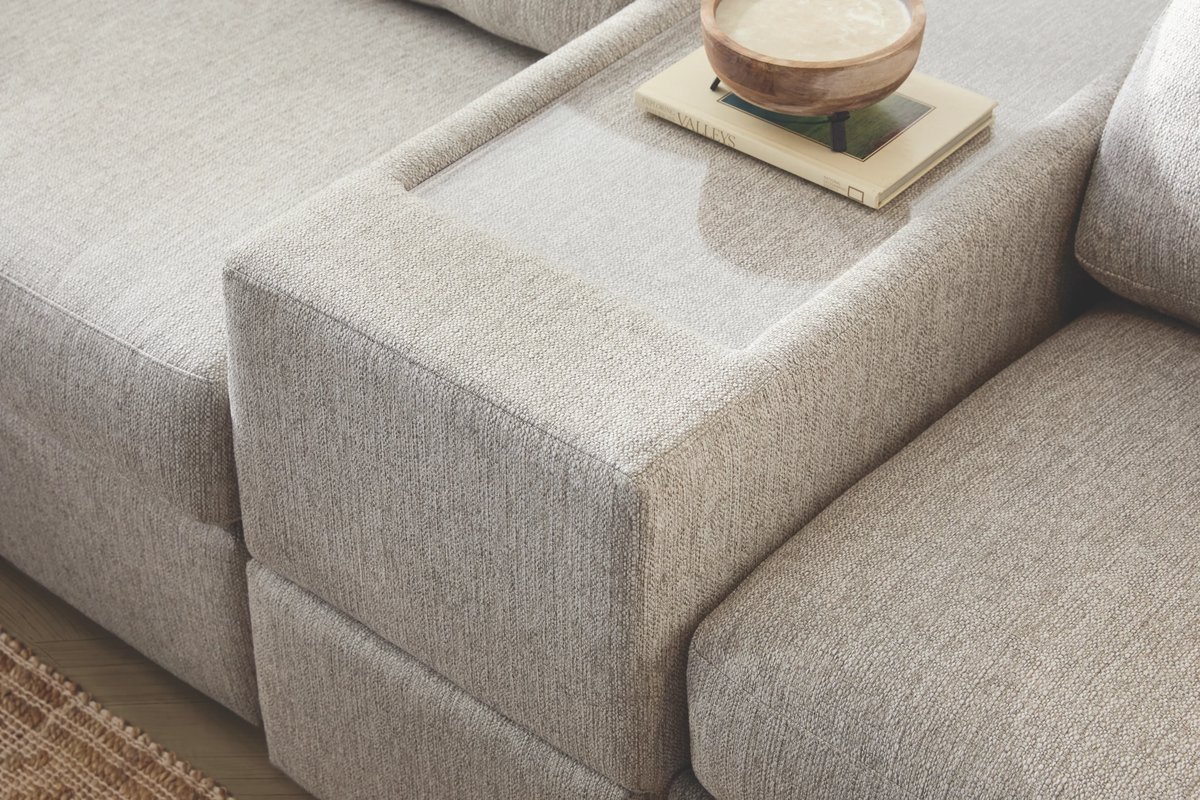 ModularOne Fossil Power Reclining Console Loveseat 12