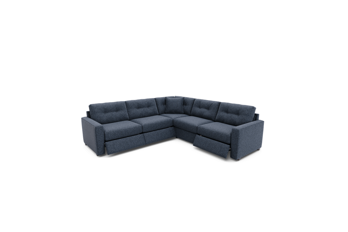 ModularOne Blue 5-Piece Power Reclining Sectional 3