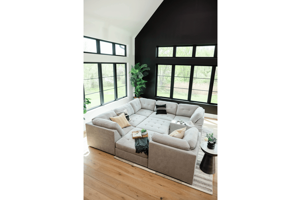 Rio Grey 8-Piece Sectional with Ottoman 6