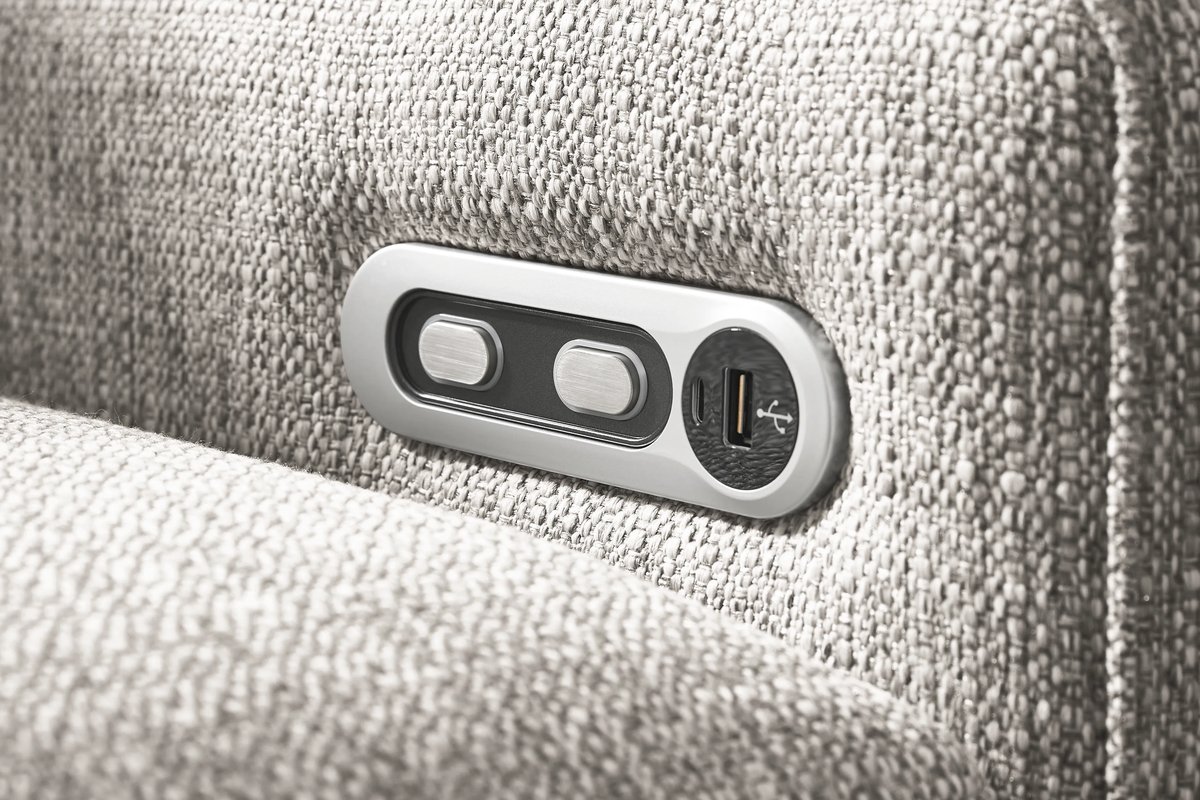 ModularOne Grey 8-Piece Power Reclining Sectional with Two E-Consoles & Right Arm Facing Chaise 2
