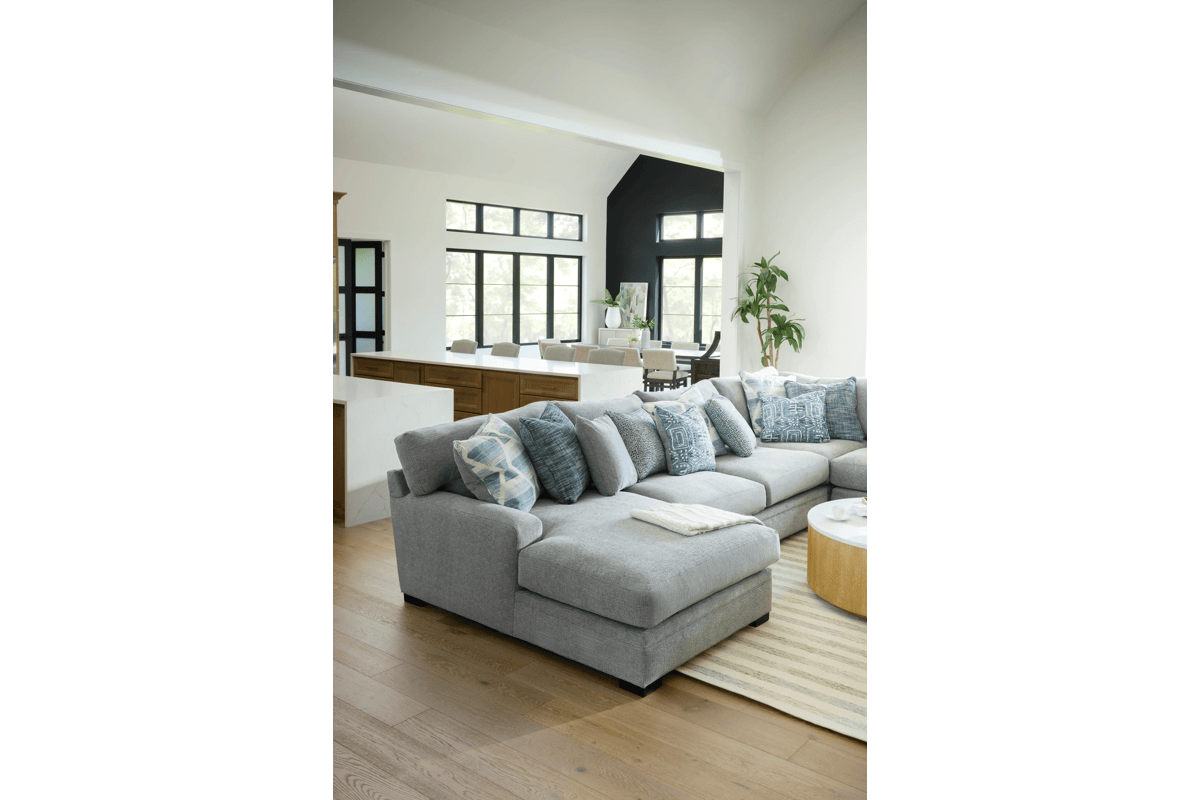 Bulova Silver 4-Piece Sectional with Left-Arm Facing Chaise  18