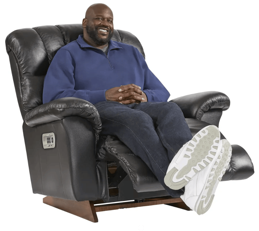 Randell Black Leather Triple Power Rocker Recliner La-Z-Boy by
