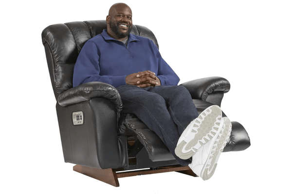 Randell Black Leather Triple Power Rocker Recliner La-Z-Boy by