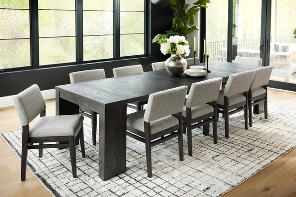 Stages Brown Extendable Table + 10 Chairs 