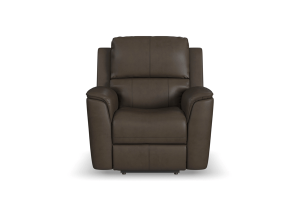 Landry Grey Leather Triple Power Recliner