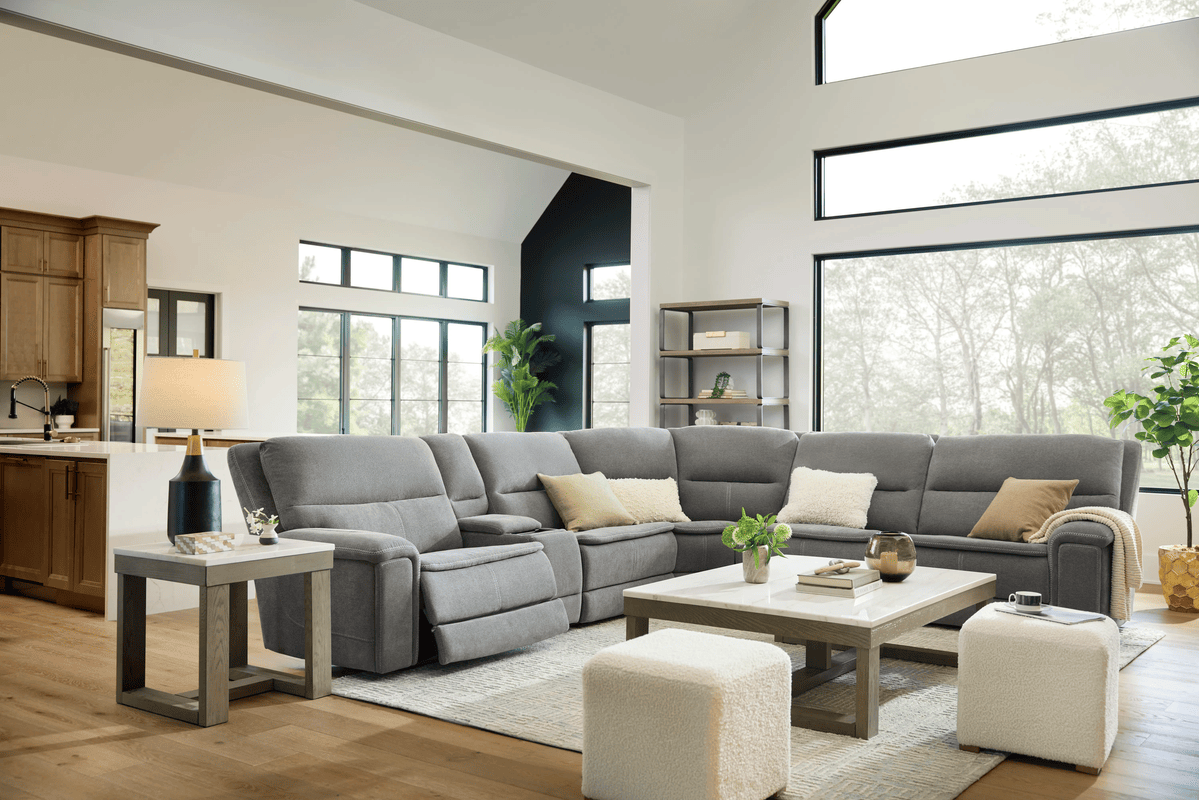 Vixen 7-Piece Triple Power Reclining Sectional with 2 Recliners 11