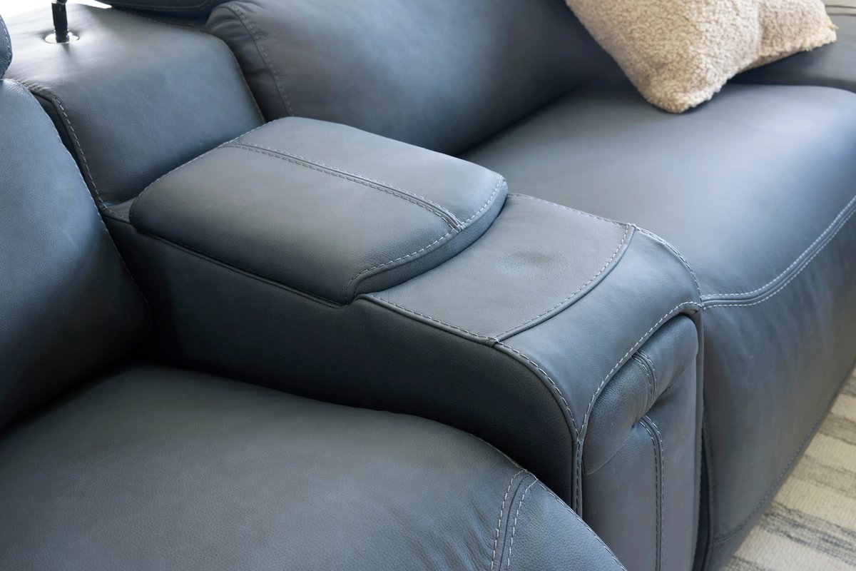 Element Navy Dual Power Reclining 7-Piece Console Sectional 25