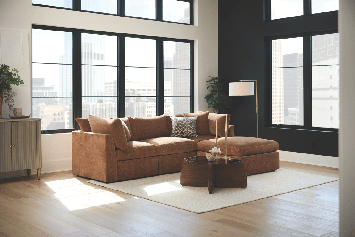 Zander Rust 4-Piece Sectional by Rowe 14